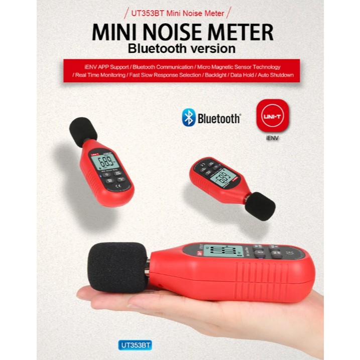 Jual UNI-T Mini Sound Level Meter Bluetooth UT353BT Pengukur Kebisingan ...