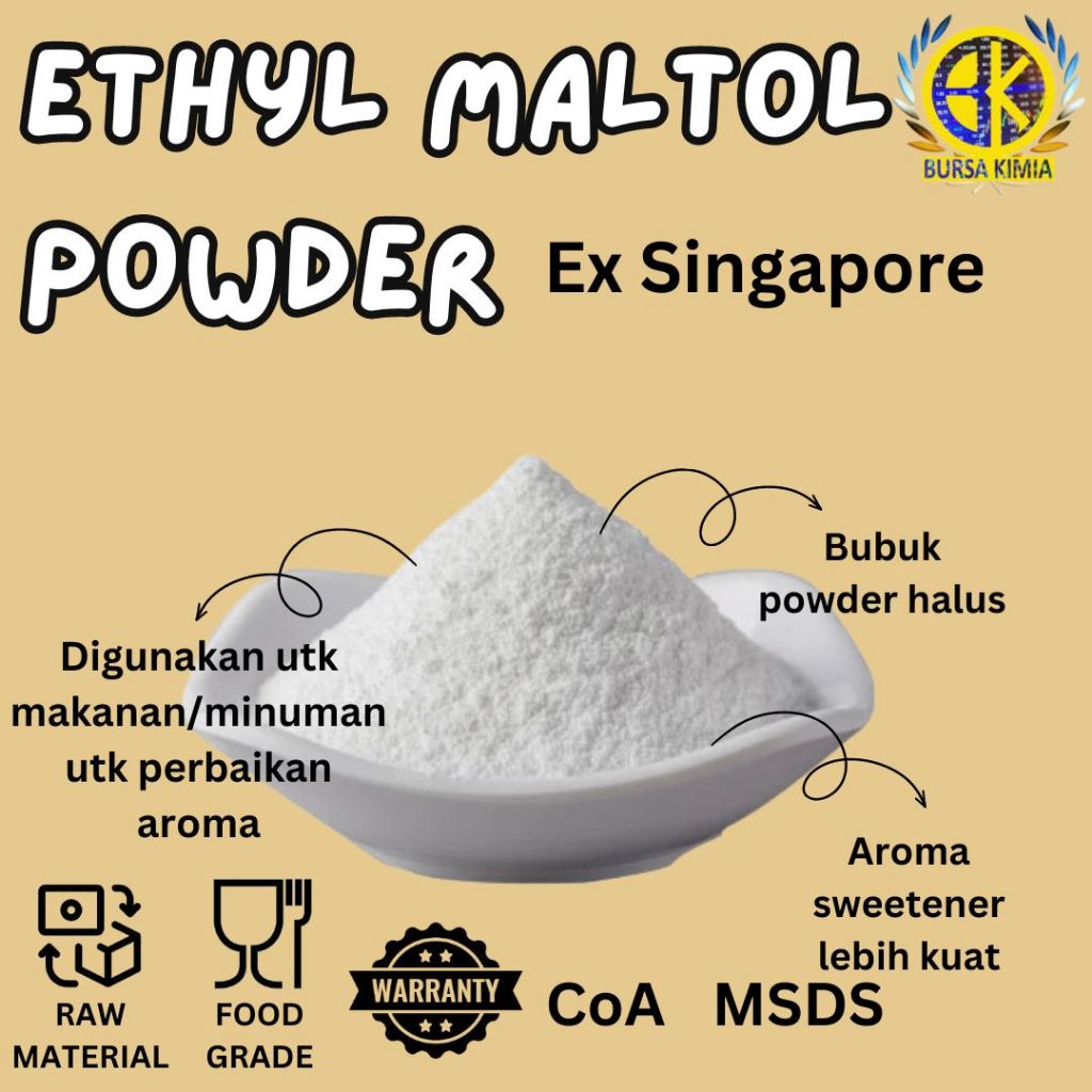 Jual Ethyl Maltol Powder Ex Singapore Original 1 KG | Shopee Indonesia
