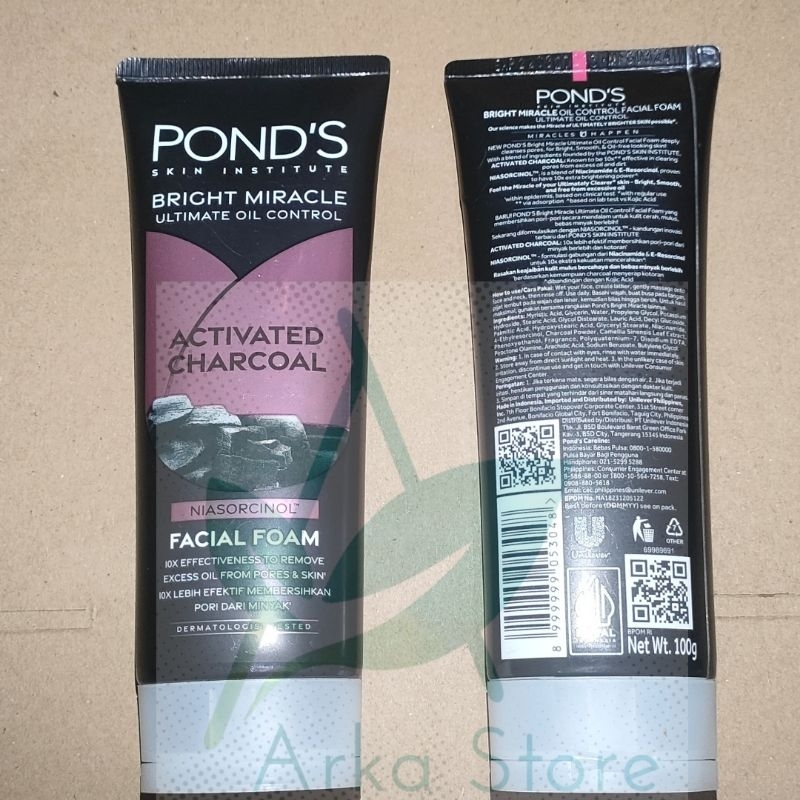 Jual POND'S BRIGHT MIRACLE ULTIMATE OIL CONTROL ACTIVATED CHARCOAL ...