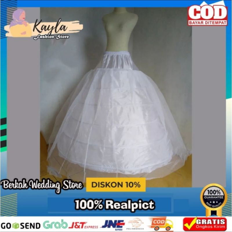 Jual Petikut Petticoat Petikut Pengembang Gaun Pengantin Ring 6 Jala ...