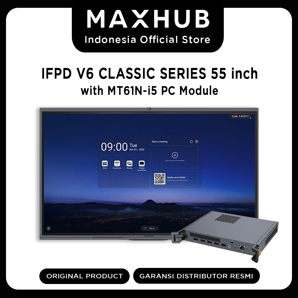 Jual MAXHUB IFPD V6 Classic Series 55 inch with MT61N-i5 PC Module ...