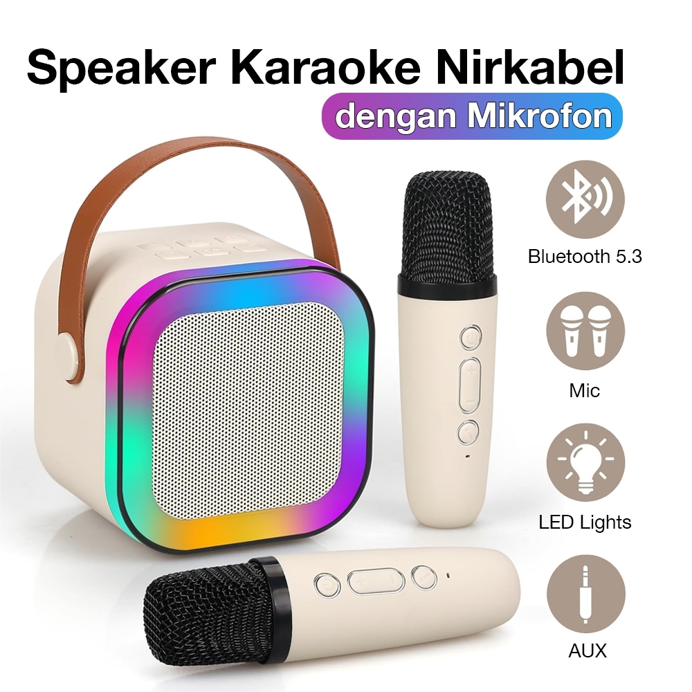 Jual [COD] Speaker Bluetooth Karaoke 2 Set Mic Mini Speaker Karaoke ...