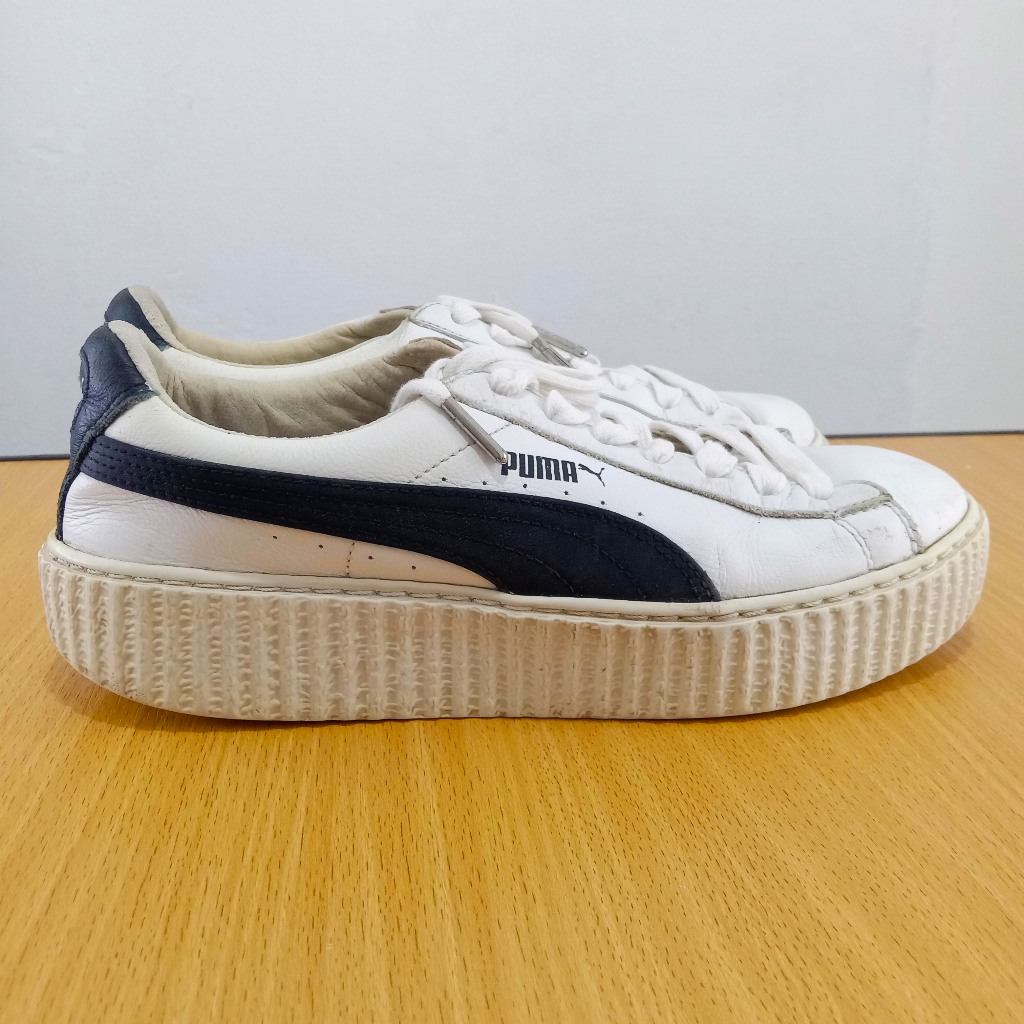 Jual Sepatu Sneakers Puma Fenty Rihanna Second White Black Pria Wanita Shopee Indonesia