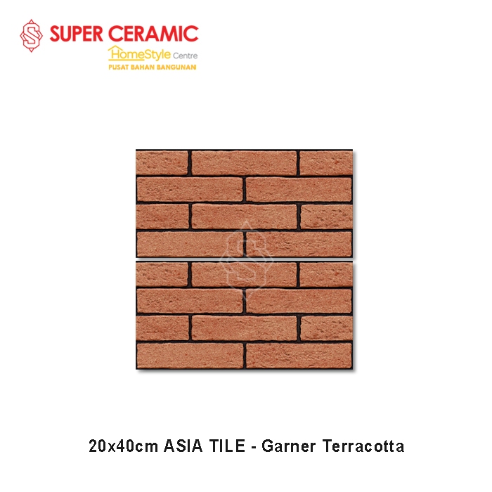 Jual ASIA TILE 20x40cm Keramik Dinding - Garner Terracotta Emb | Shopee ...