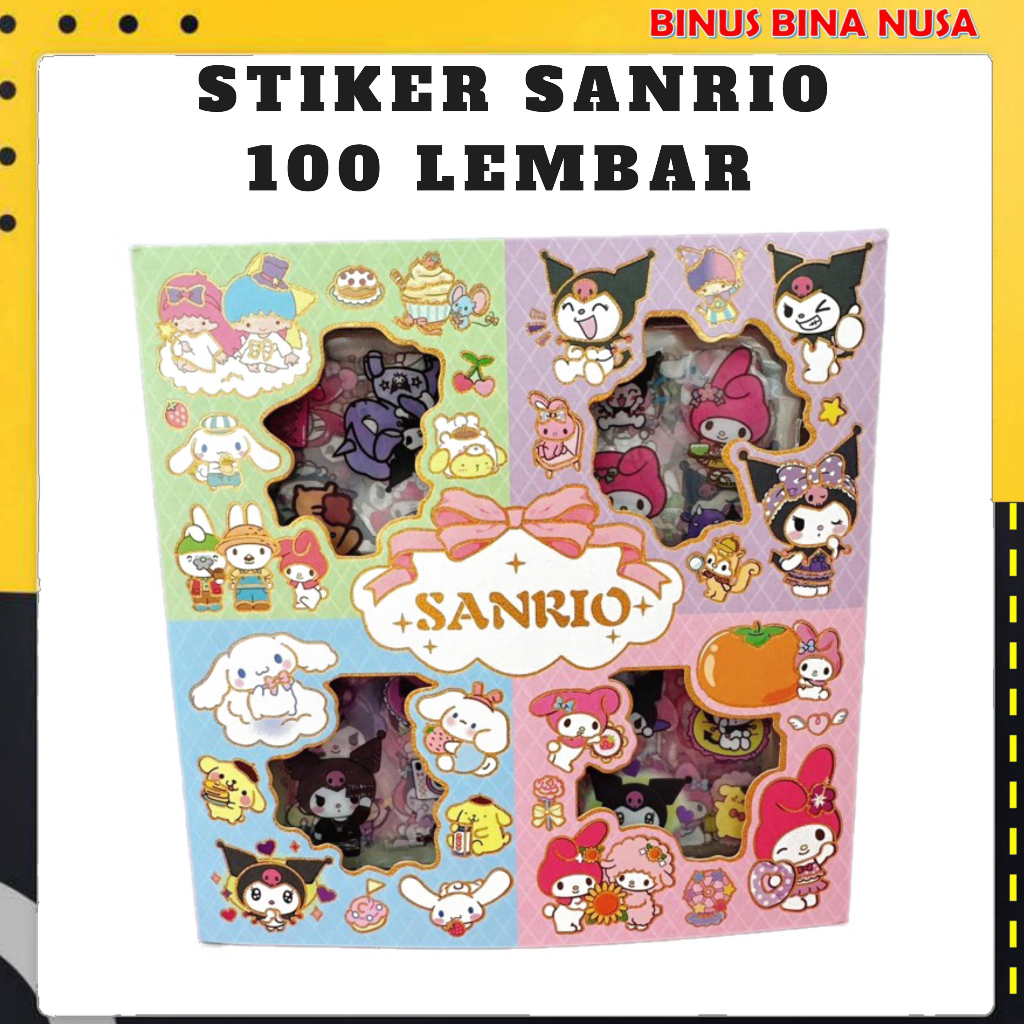 Jual Stiker Sanrio Mix dan Momo mix Motif isi 100 Stiker | Shopee Indonesia