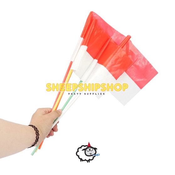 Jual Bendera Stik 35cm Merah Putih 1 Bungkus Isi 50 Bendera Hut Ri Gagang Plastik 17 Agustus