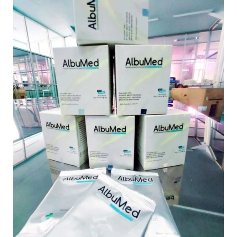 Jual ALBUMED per BOX isi 7 Sachet Albumin Susu Nutrisi Penyembuhan saat ...