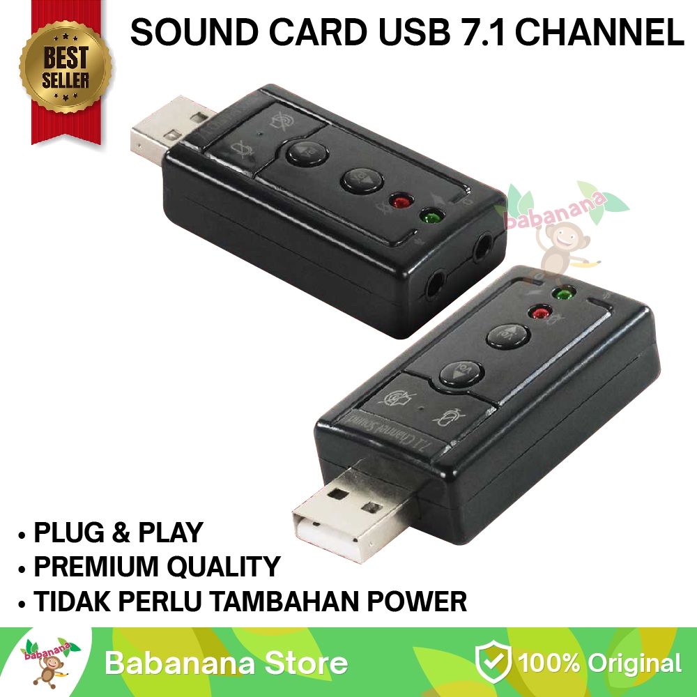 Jual USB 7.1 CHANNEL SOUND CARD ADAPTER AUDIO ADAPTER CONVERTER ADAPTOR ...