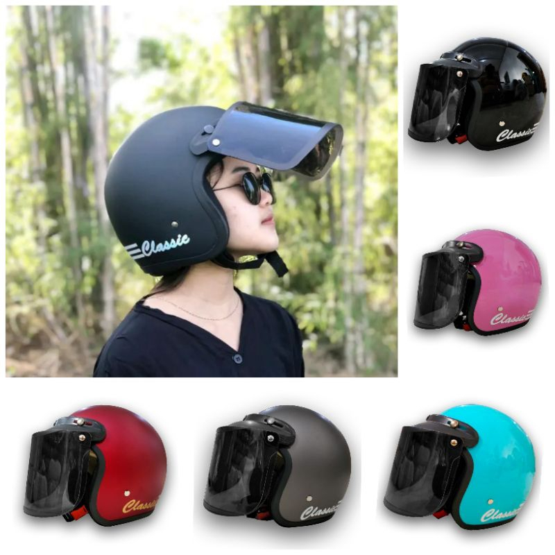 Helm Bogo Classic Original Pria dan Wanita Retro Style Semua Ukuran