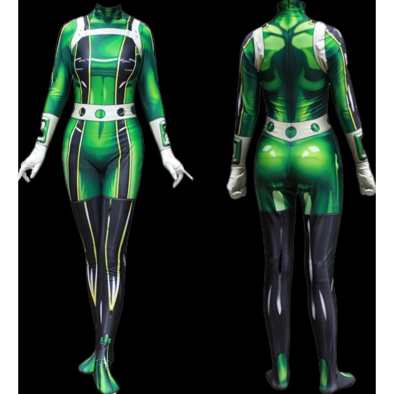 Jual Bodysuit Cosplay Tsuyu Asui Froppy Battle Suit My Hero Academia ...