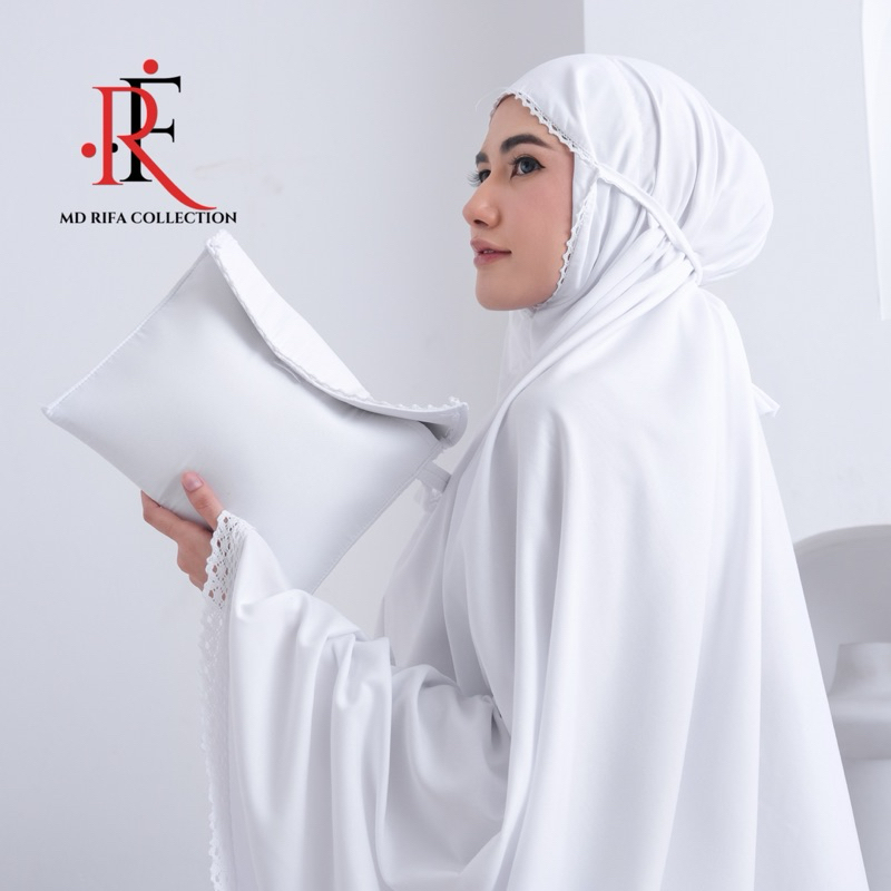 Jual MD Rifa - Mukena Dewasa Traveling katun Premium Penutup Dagu Renda ...