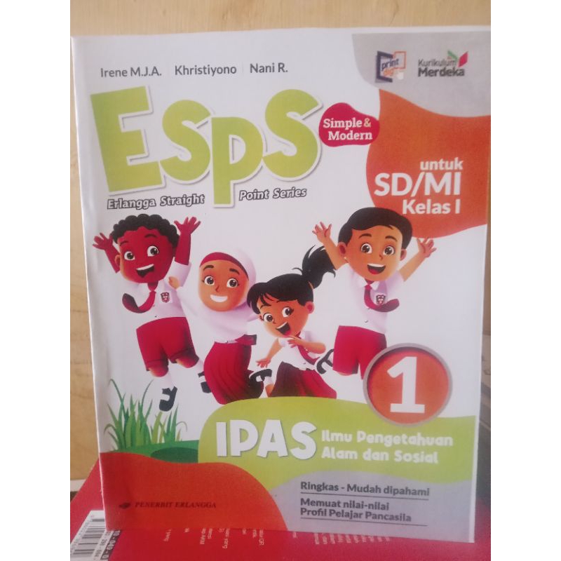 Jual Esps Ipas Ilmu Pengetahuan Alam Dan Sosial Kelas 1 Sd Eelangga ...