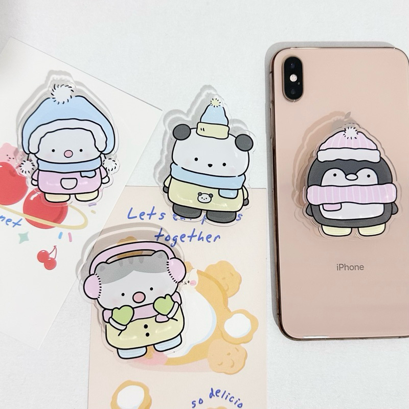 Jual popsocket phone holder akrilik animal panda bear penguin ...