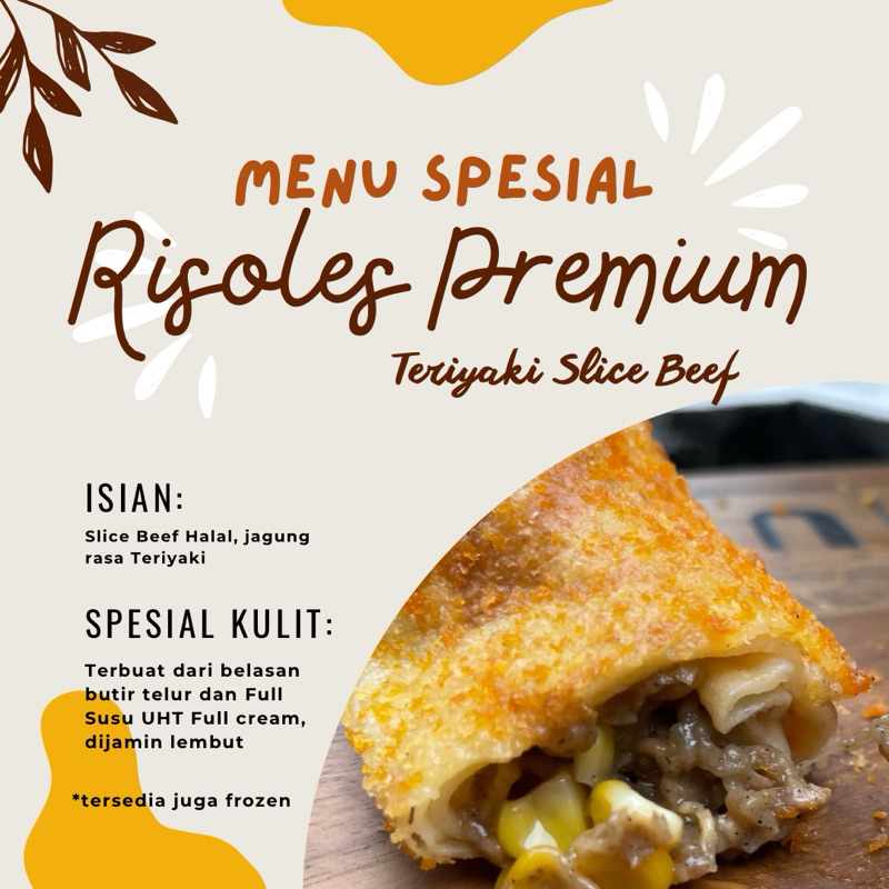 Jual Risoles SULTAN Premium slice beef teriyaki/blacpepper | Shopee ...
