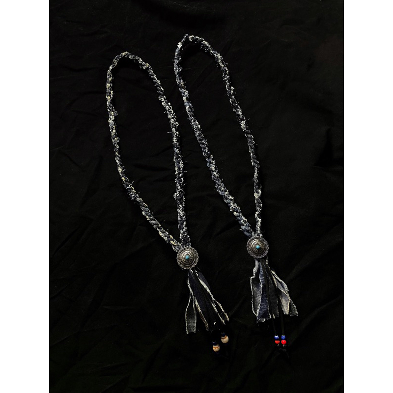 Jual Japanese Boro necklace Denim/Boro tie/ Sashiko Boro/ kalung denim ...