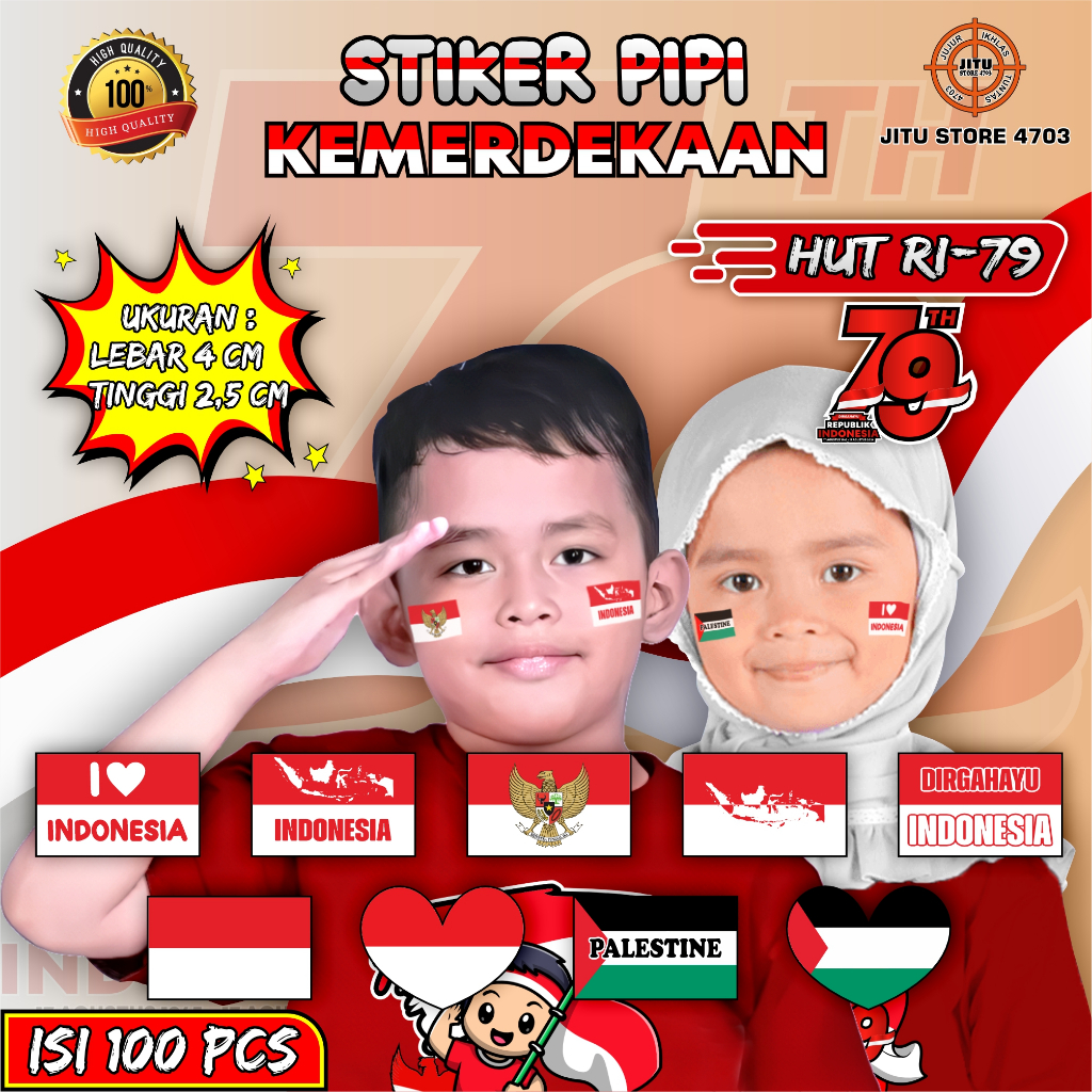 Jual STIKER PIPI KEMERDEKAAN HUT RI 17 AGUSTUS | Shopee Indonesia