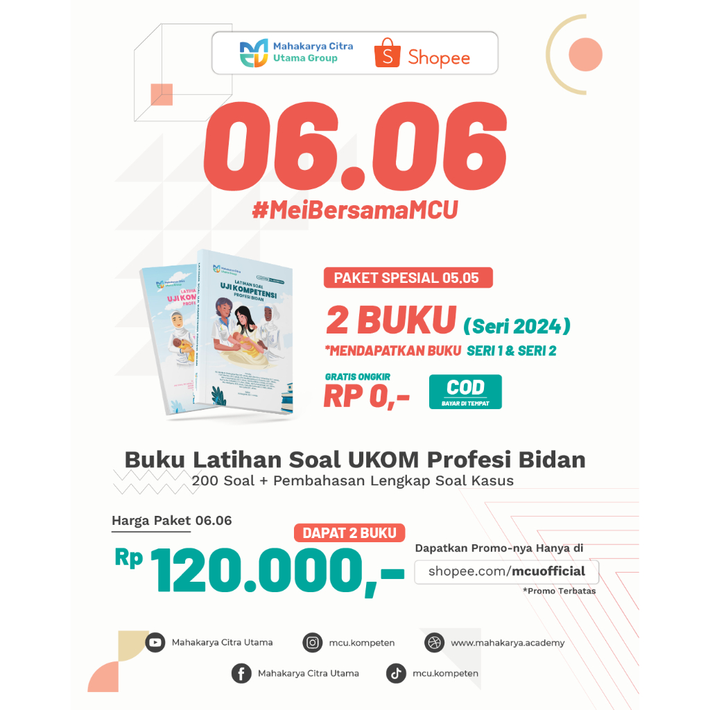 Jual Buku UKOM Bidan 2024 Seri I - Latihan Soal Uji Kompetensi Profesi ...