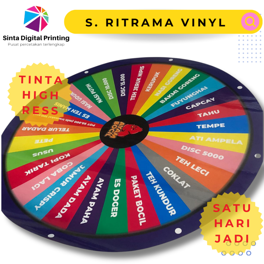 Jual Cetak Sticker Label Produk + Cutting / Stiker Ritrama Vinyl ...