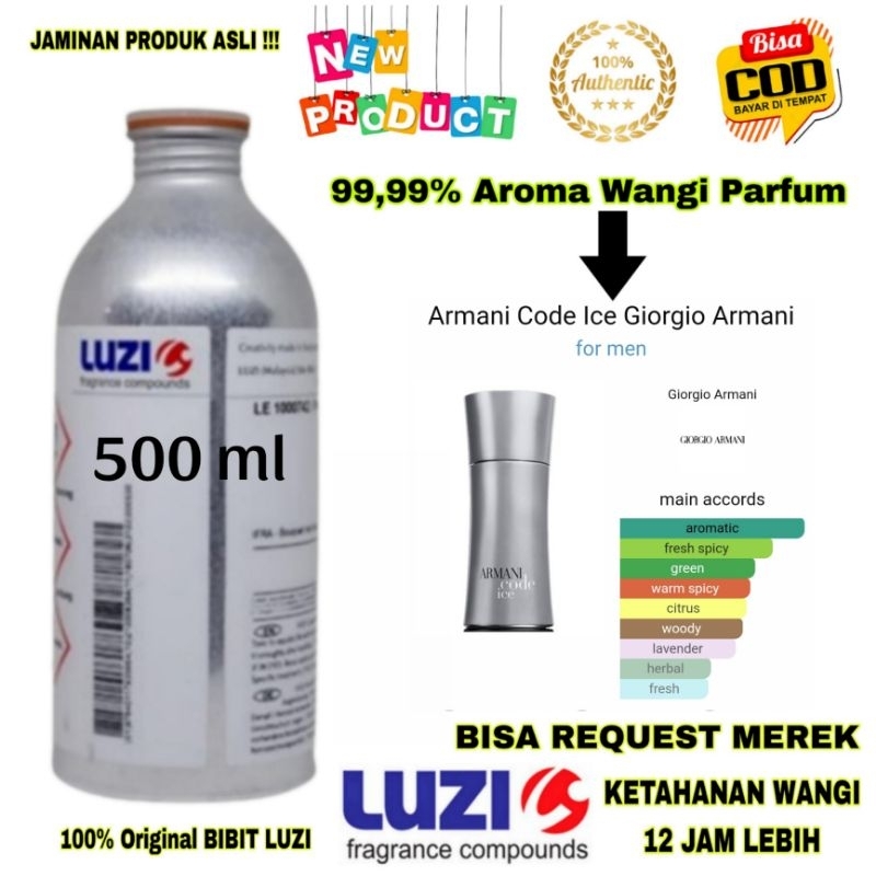 Jual LUZI BIBIT PARFUM ORIGINAL LUZI 500 ML ARMIO ICE 535034