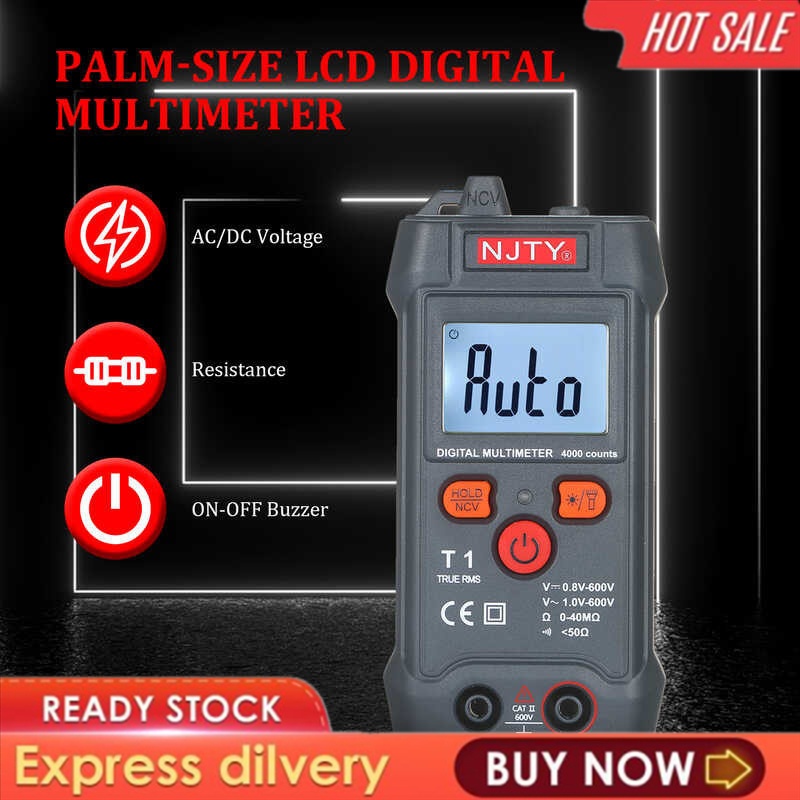 Jual 4000 Counts 600V LCD Digital Multimeter High Precision Multitester ...
