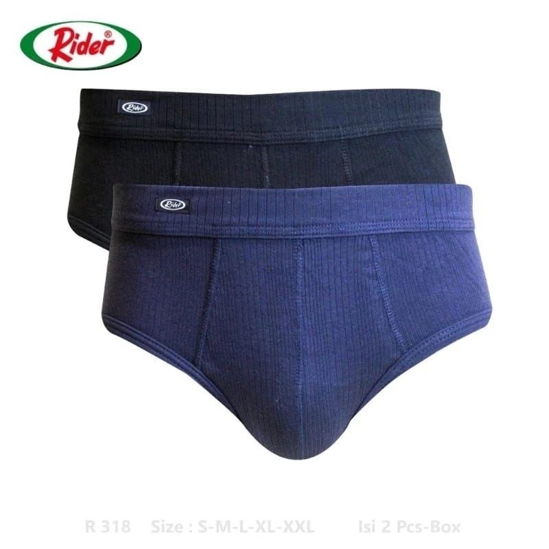 Jual Rider Cd Pria Premium Brief man R318B Sekotak Isi 2Pcs | Shopee ...