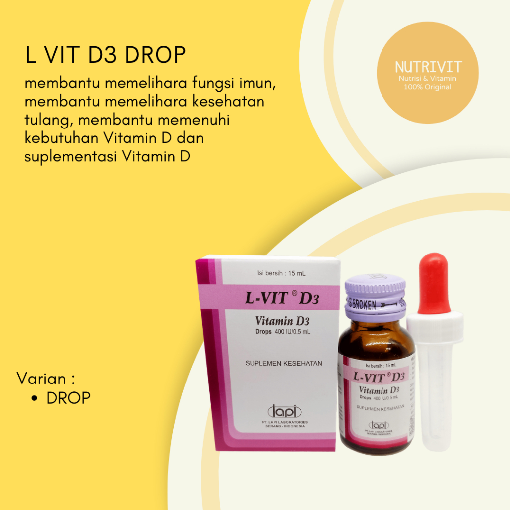 Jual L-VIT D3 DROP BOTOL 15 ML | Shopee Indonesia