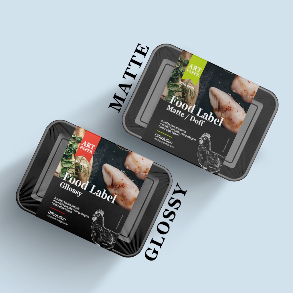 Jual Custom Label Kertas / Label Thinwall / Label Makanan / Label Box ...