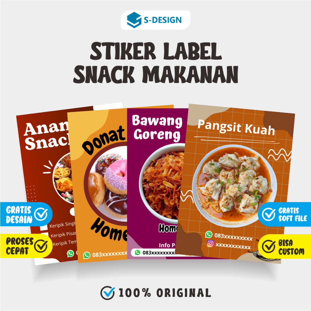 Jual STIKER CEMILAN / STICKER CEMILAN / STIKER SNACK / STICKER SNACK ...