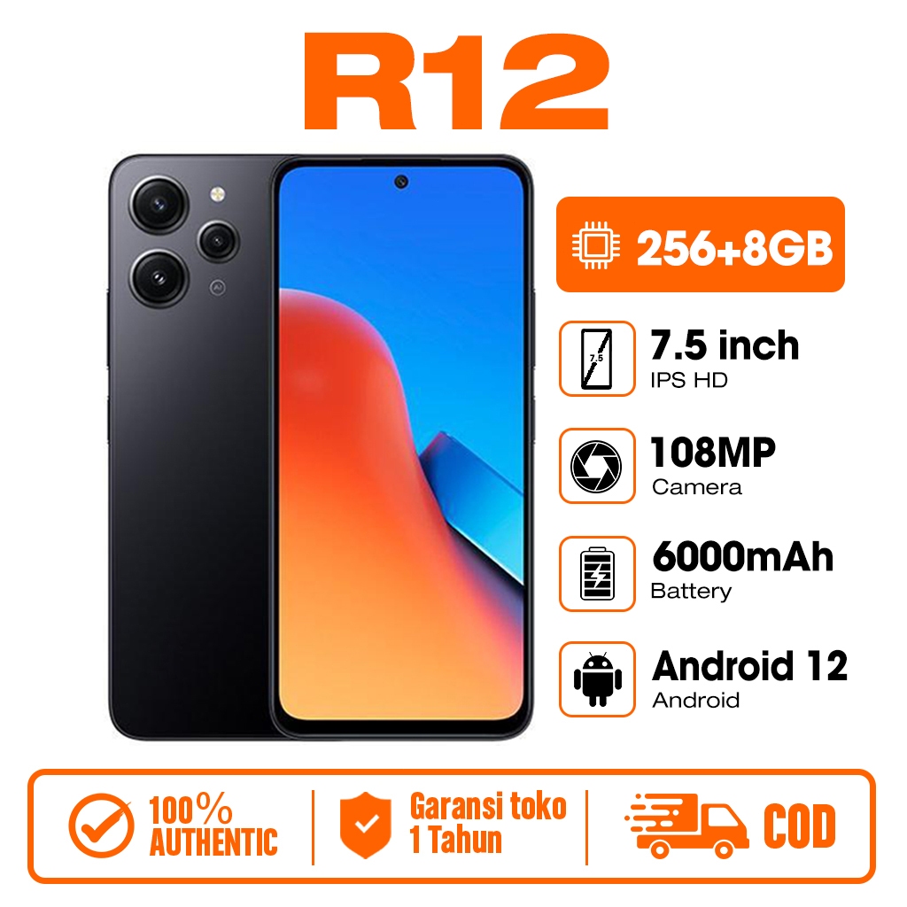 Jual hp remi 12 Ran 12 256GB Layar 7.5inch 108MP FHD Camera Bagus Internet  Smartphone 5G WIFI Android 4G LTE hp murah cuci gudang 2023 terbaru  handphone murah 700 ribuan 800ribuan termurah