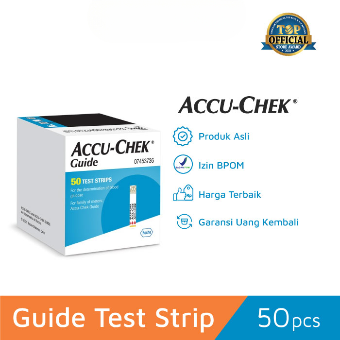 Jual Accu Chek Strip Guide / Accu Chek Guide Strip isi 50 | Shopee ...