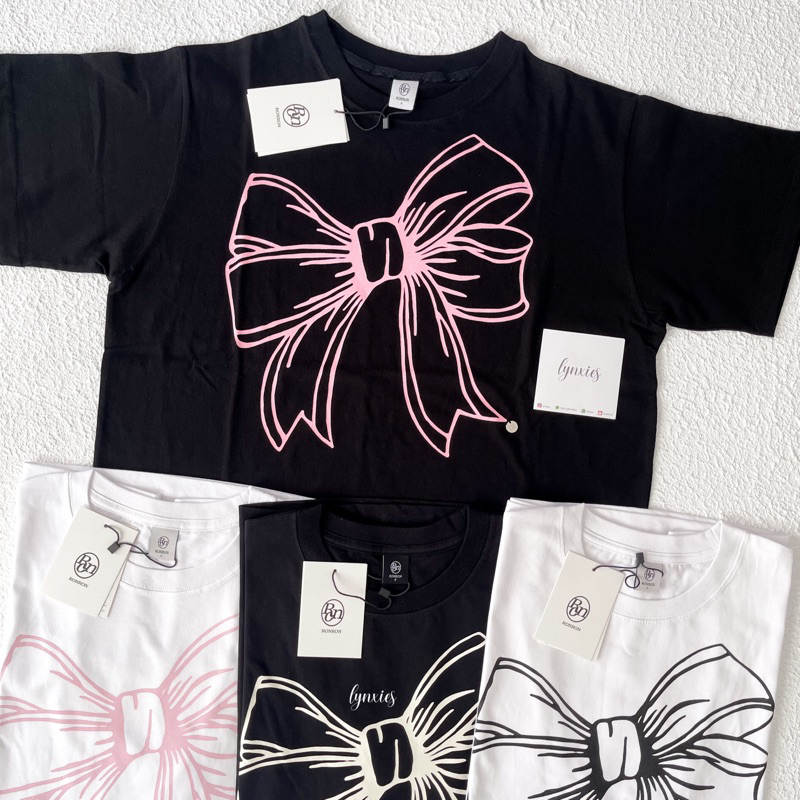 Jual [Ready Stock] RONRON BIG RIBBON LINE T-SHIRT | Shopee
