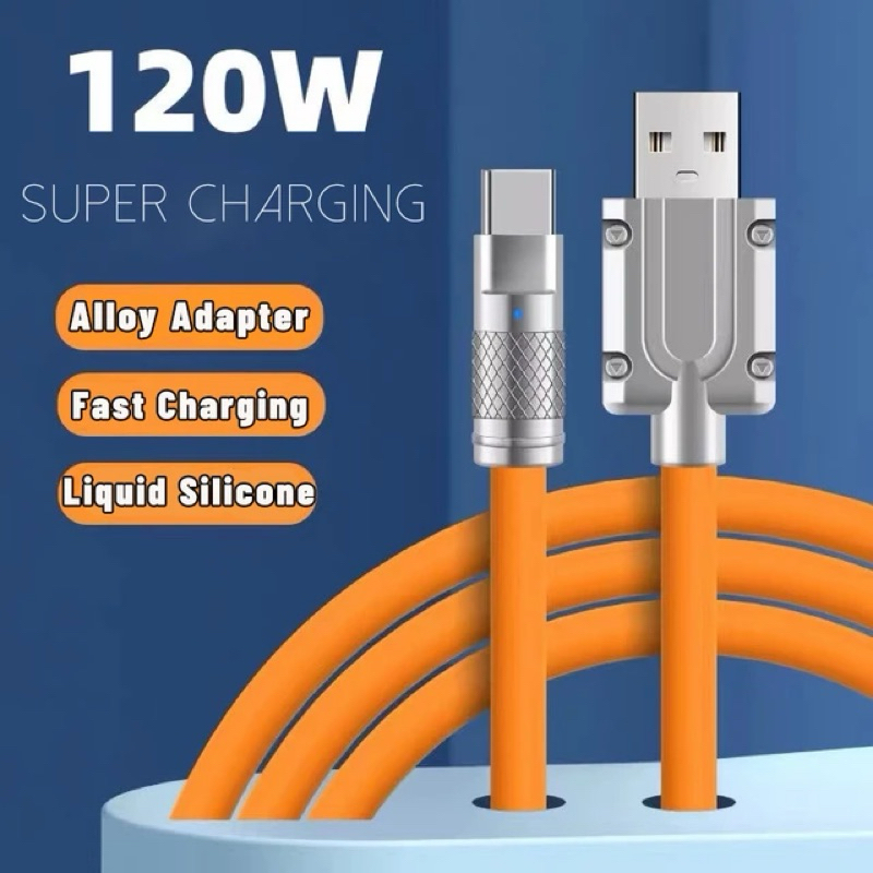 Jual Kabel Data Super Anti Putus Fast Charging 120W Silikon USB Micro