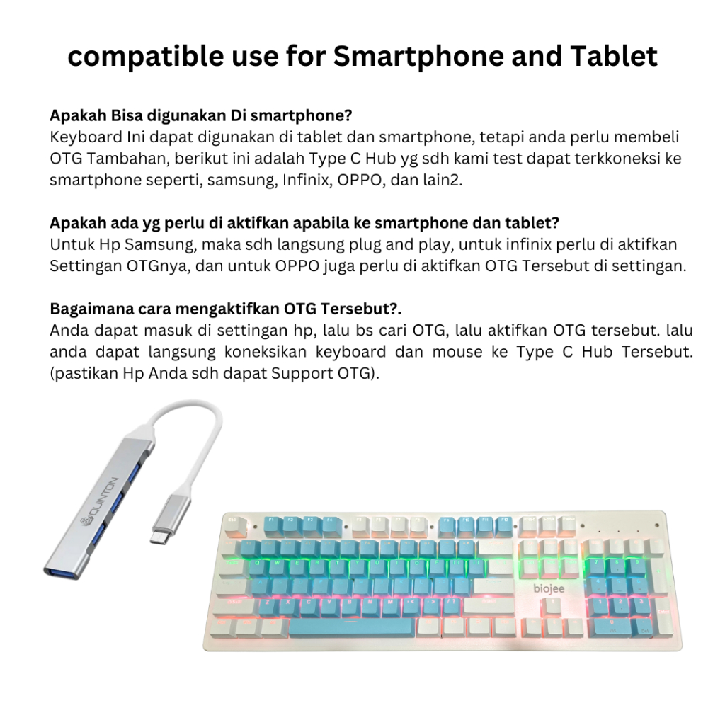 Jual Biojee Keyboard gaming Mechanical USB Wired full size 104keys ...
