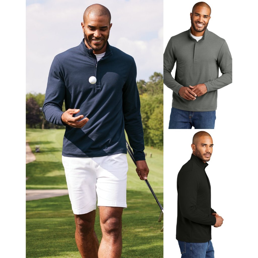 Pull Levelwear Truth Quarter-Zip Homme – Fairway Mews – Charbon De Taille L – Neuf