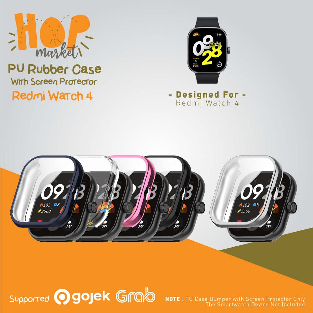Rubber Case TPU for Redmi Watch Soft Bumper Cover Screen Protector  (Casing Silikon Pengaman WATCH4)