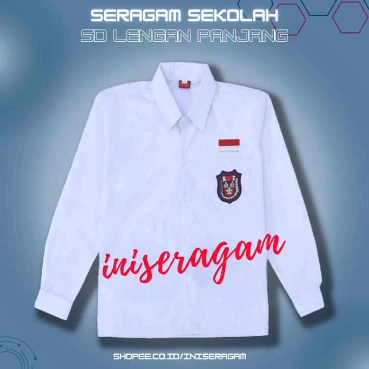 Jual Ini Seragam Baju Atasan Seragam Sekolah Sd Lengan Panjang Warna