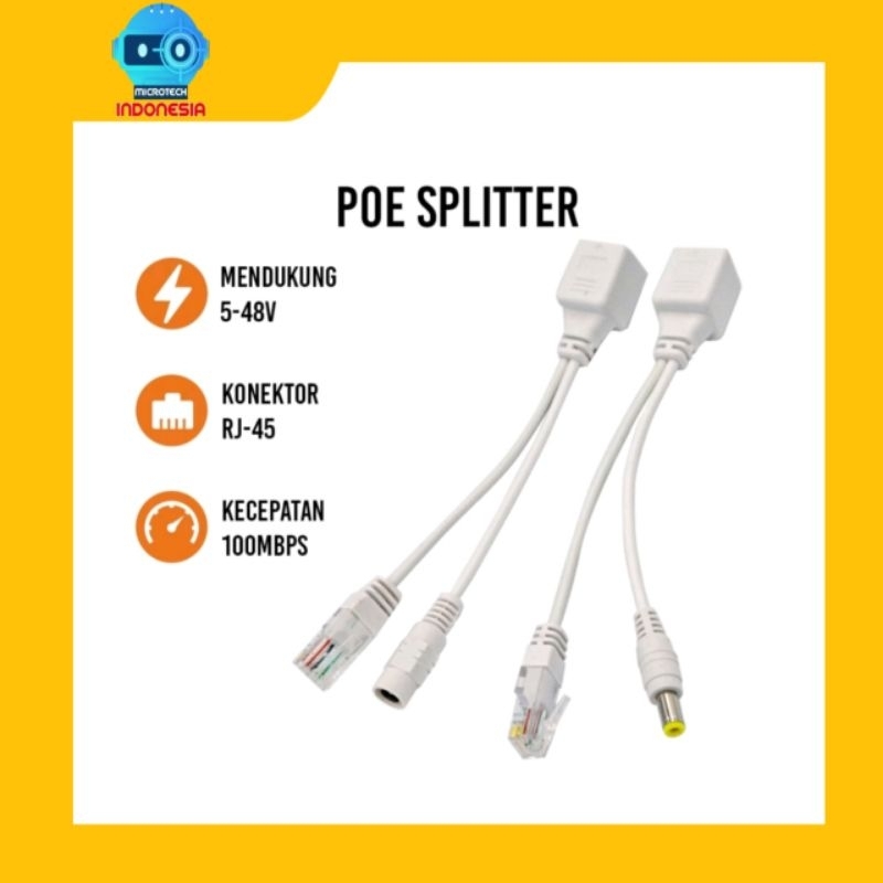 Jual Kabel POE injektor Kabel Poe Spliter Kabel Poe Injector | Shopee ...