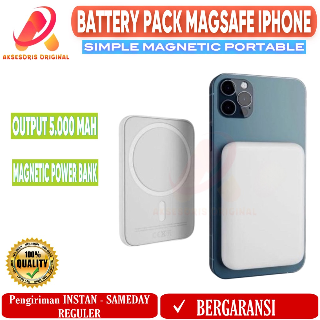 Jual Magsafe Battery Pack Power Bank Fast Charging Wireless