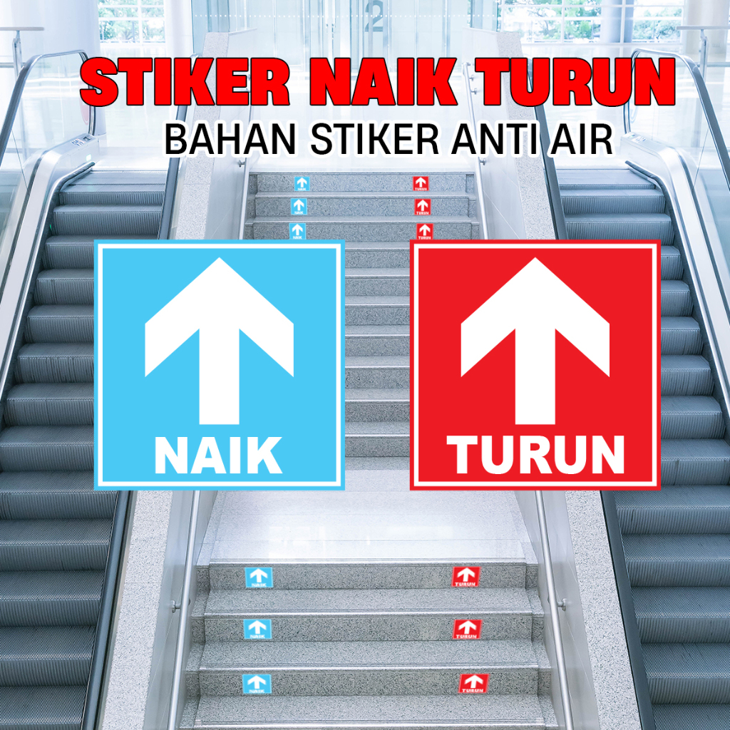 Jual Stiker Naik Turun Tangga Sticker Tangga Rumah Stiker Sign Panah ...