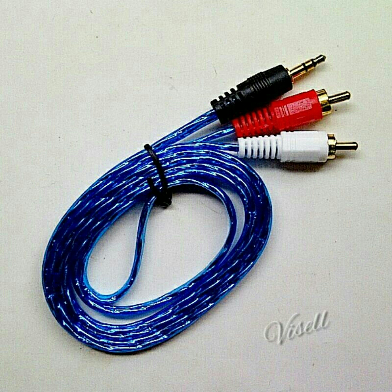 Jual Kabel Audio Konverter AUX ke RCA R-L untuk Speaker | Shopee Indonesia
