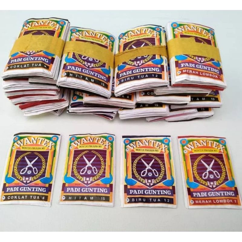 Jual WANTEX PEWARNA TEKSTIL CAP PADI GUNTING - PER 10 PCS | Shopee ...