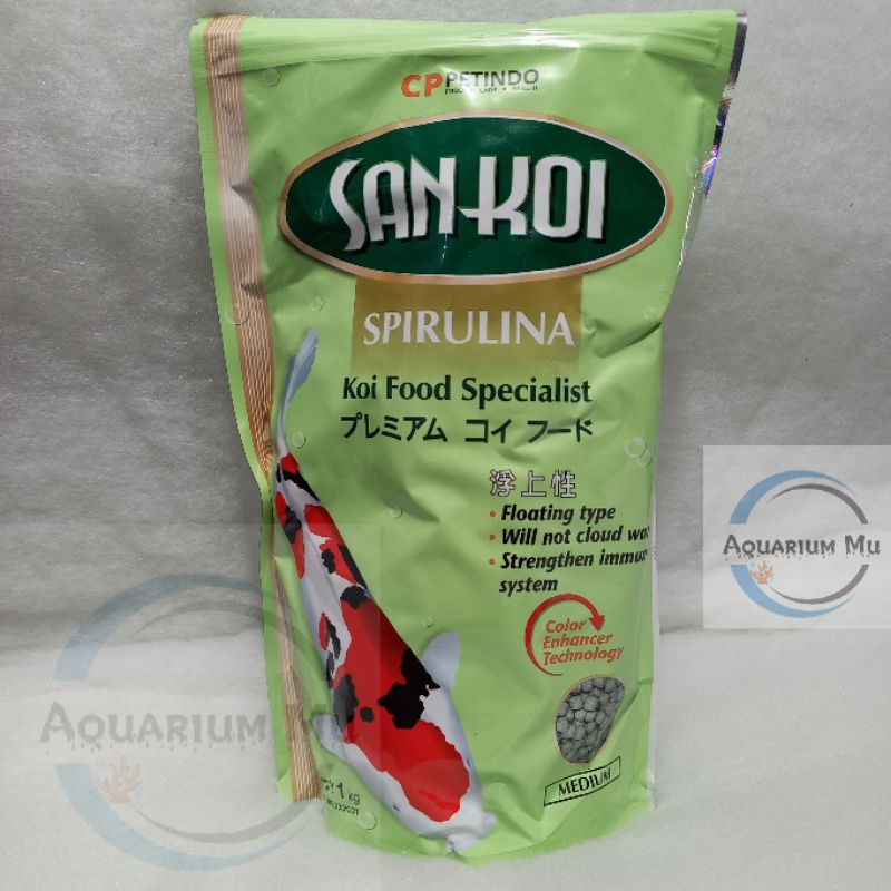 Jual San koi pakan ikan koi 1kg size Medium 5mm | Shopee Indonesia
