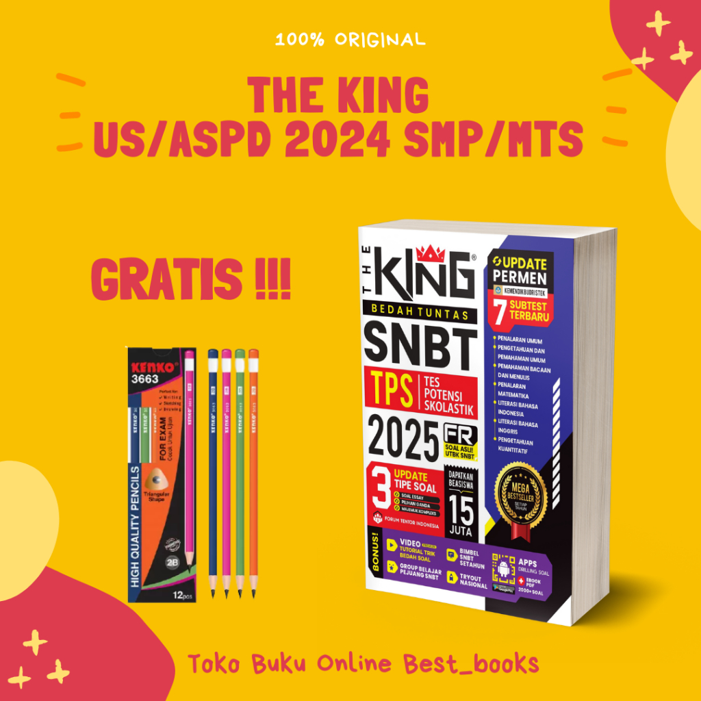 Jual BUKU TPS SNBT 2025 / THE KING BEDAH TUNTAS TPS SNBT 2025 + BAHASA