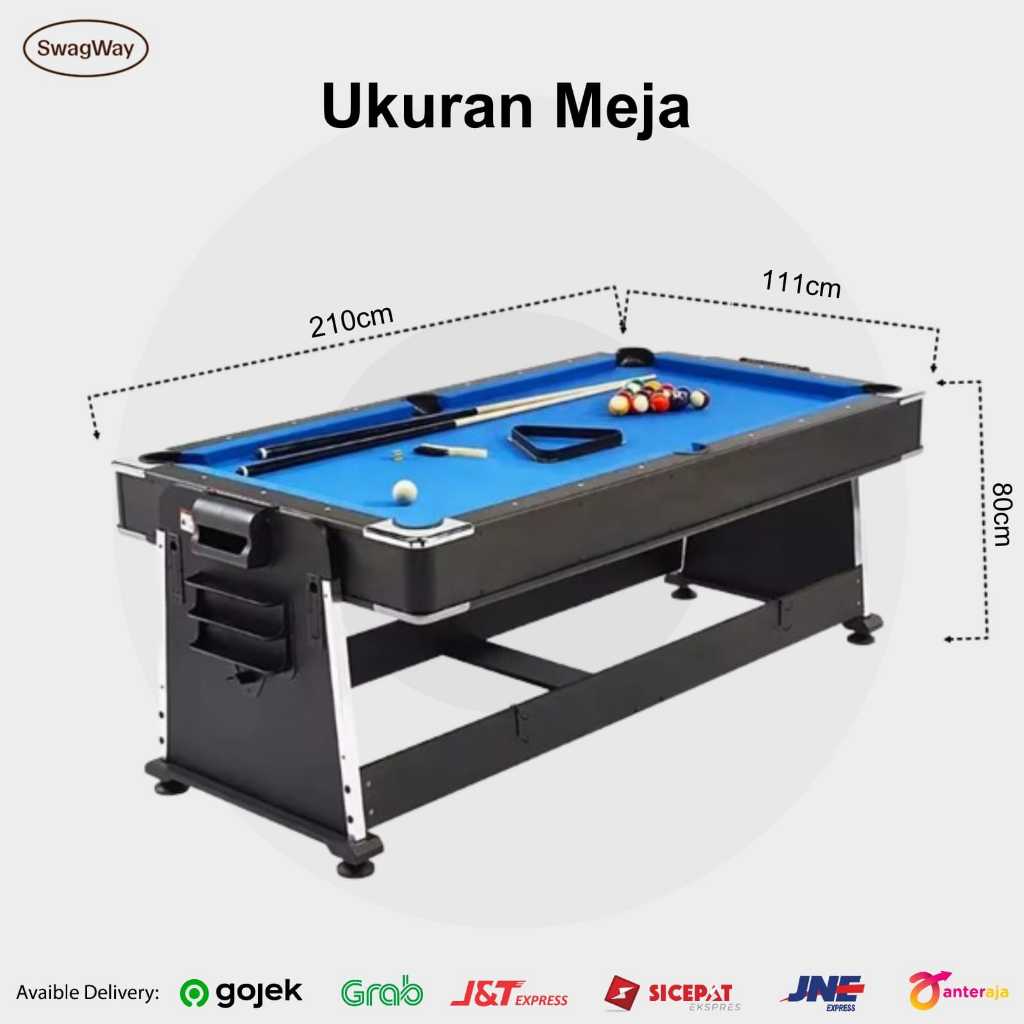 Jual COD Meja Billiard 4 in 1 Multifungsi 7 feet Meja Biliard Pingpong ...