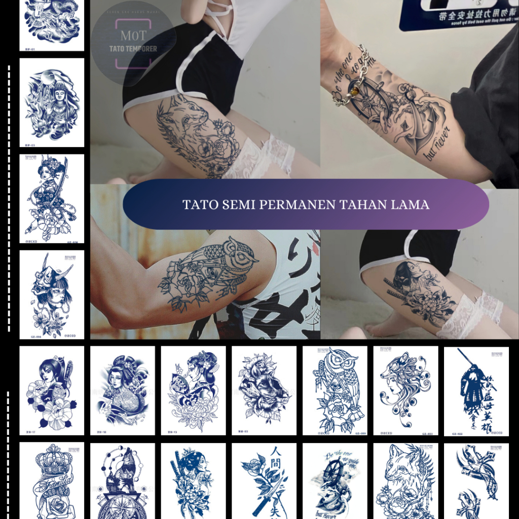 Jual Tato Semi Permanen Tahan Lama Tato Temporer Fruit Ink Tattoo ...