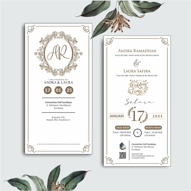 Jual Undangan Minimalis | Undangan Pernikahan | Undangan Rustic ...
