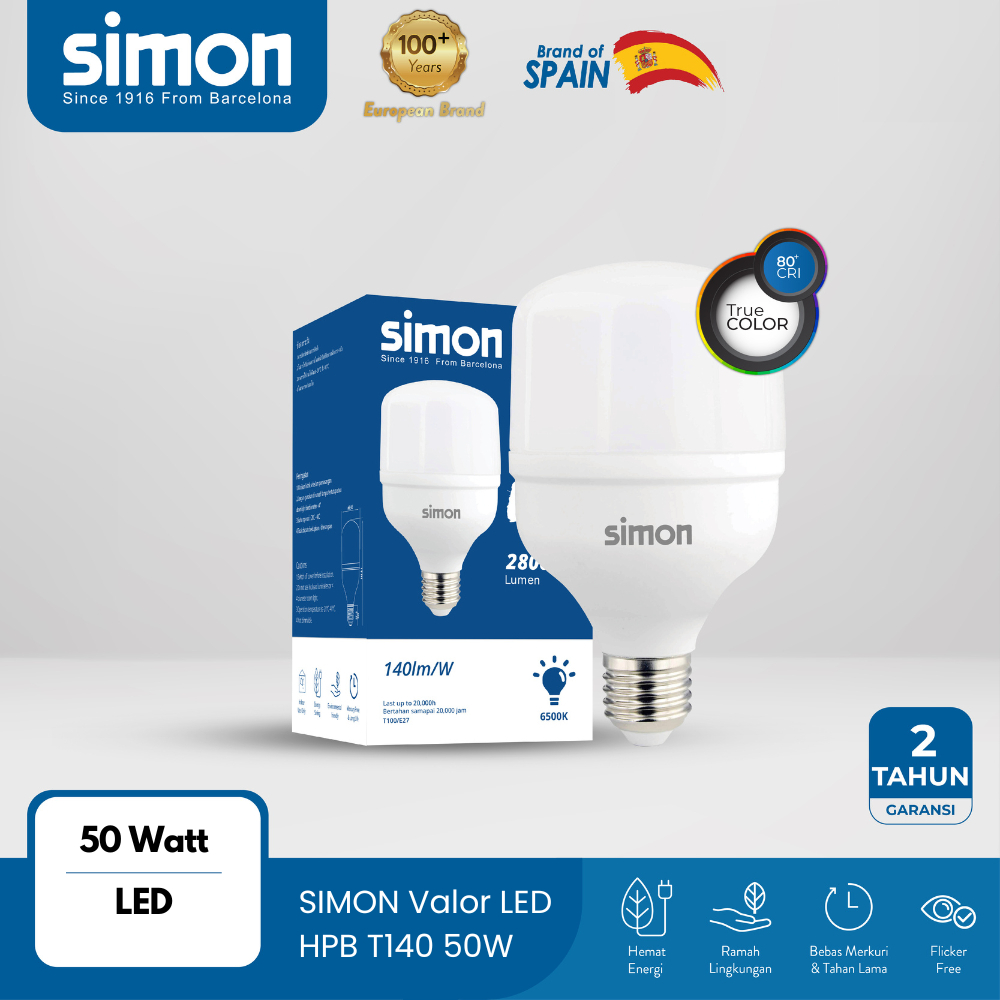 Jual SIMON Valor LED HPB T140 50W - PUTIH | Shopee Indonesia