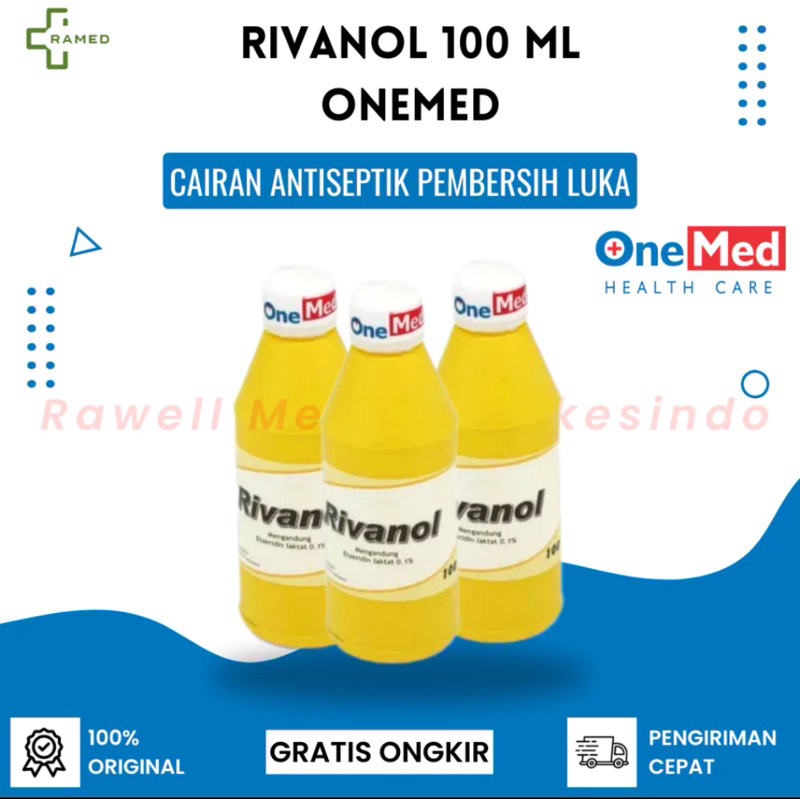 Jual Rivanol Onemed 100ml Cairan Pembersih Luka Antiseptik | Shopee ...