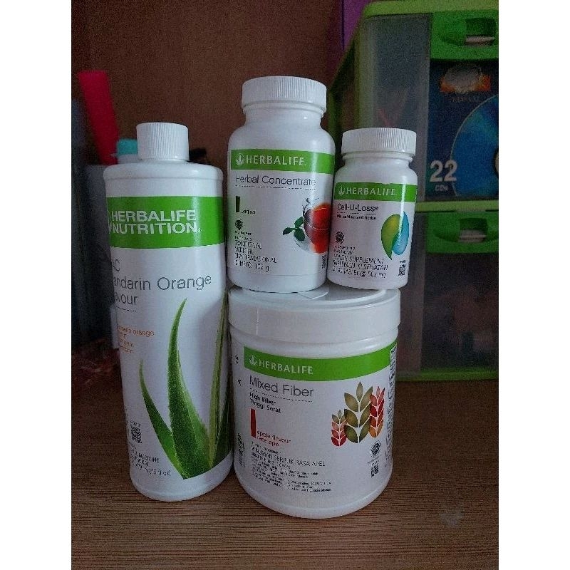 Jual PAKET HERBALIFE ( ALOE VERA MANDARIN ORANGE , MIXED FIBER , CELL U