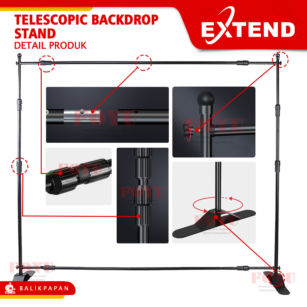 Jual Stand Standing Display Jumbo Banner Backdrop Background Pipa ...